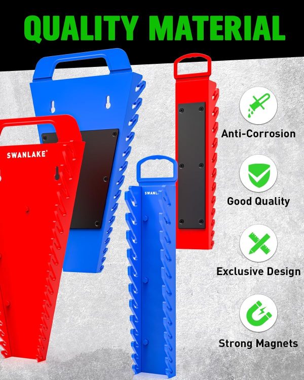 SWANLAKE Magnetic Wrench Organizer Plastic Tool Holder-5