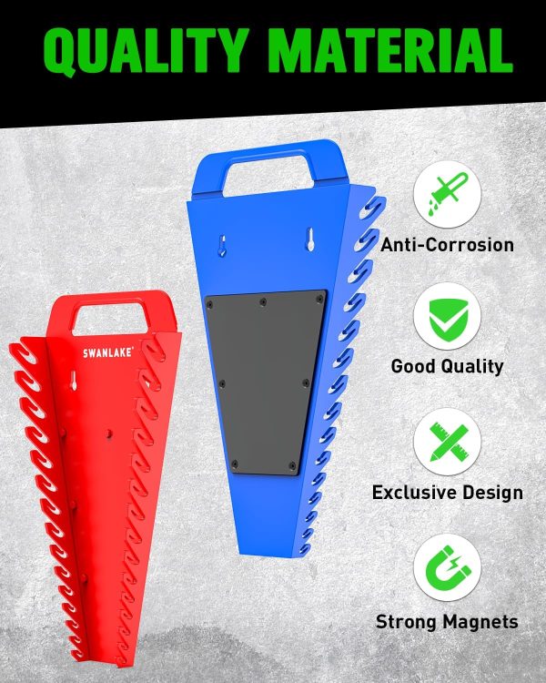 SWANLAKE Magnetic Wrench Organizer Plastic Tool Holder-6