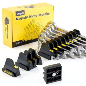 Magnetic Wrench Organizer Oligeti 50Pcs Black Set-0