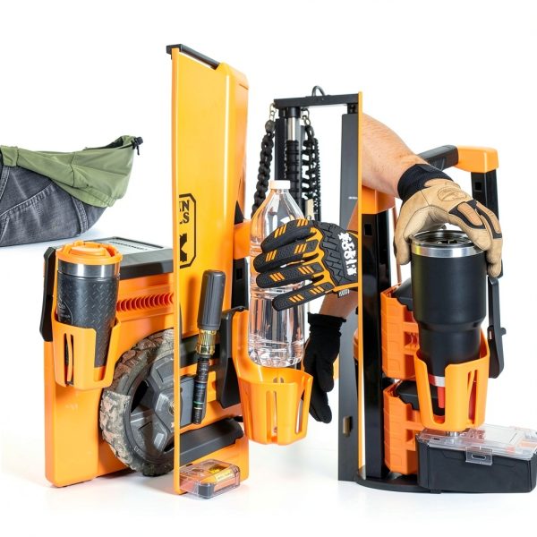 KLEIN TOOLS Cup Holder Rail Attachment Swivel Design-4