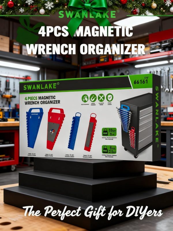 SWANLAKE Magnetic Wrench Organizer Plastic Tool Holder-8