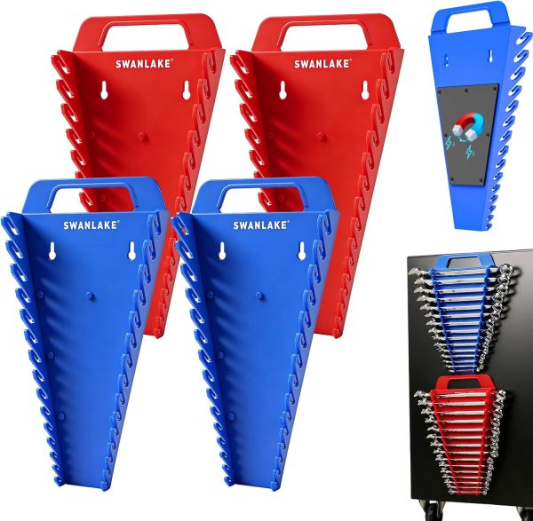SWANLAKE Magnetic Wrench Organizer Plastic Tool Holder-0