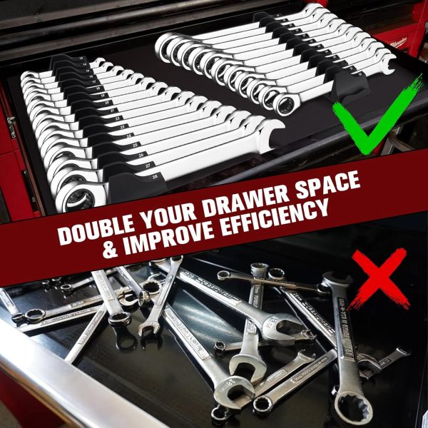 KOROICK Wrench Organizer Magnetic Tool Holder Polypropylene-4