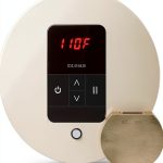 Mr Steam iTempo Round Steam Thermostat Satin Brass Digital Display-0
