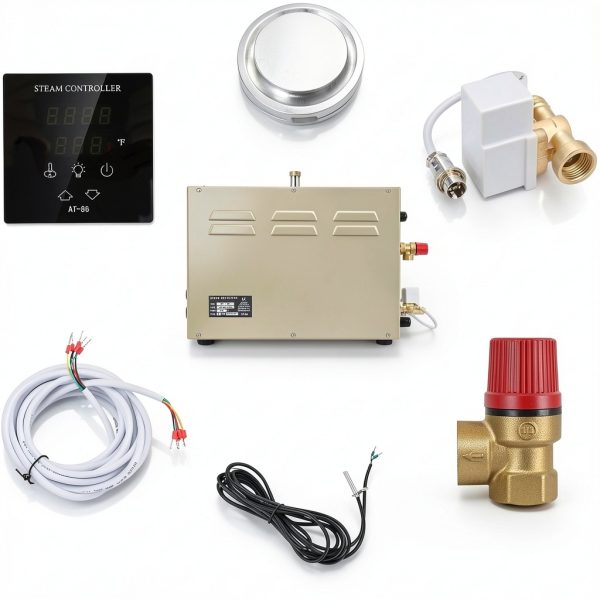 DIYAREA 9kW Steam Generator 9KW-0001 Beige Compact Shower Unit-6
