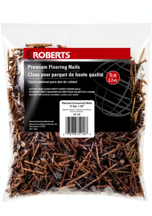 Acoustical Nails Roberts 35-110 Steel Flooring Nails with Spiral Shank-3