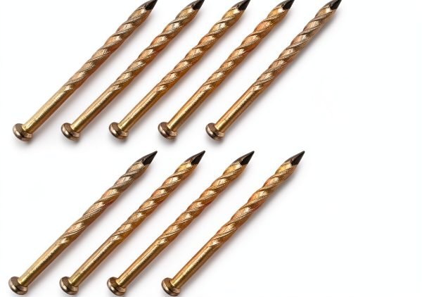 METALLIXITY Fence Deck Nails (40mmx2mm) 150Pcs, Carbon Steel Zinc Plated Spiral Shank Deck Nail - for House Repairing, Wall, Floor-0