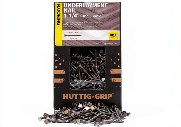 Huttig-Grip Underlayment Nail 1-1/4" Ring Shank Bright 5lb 1660pcs-0