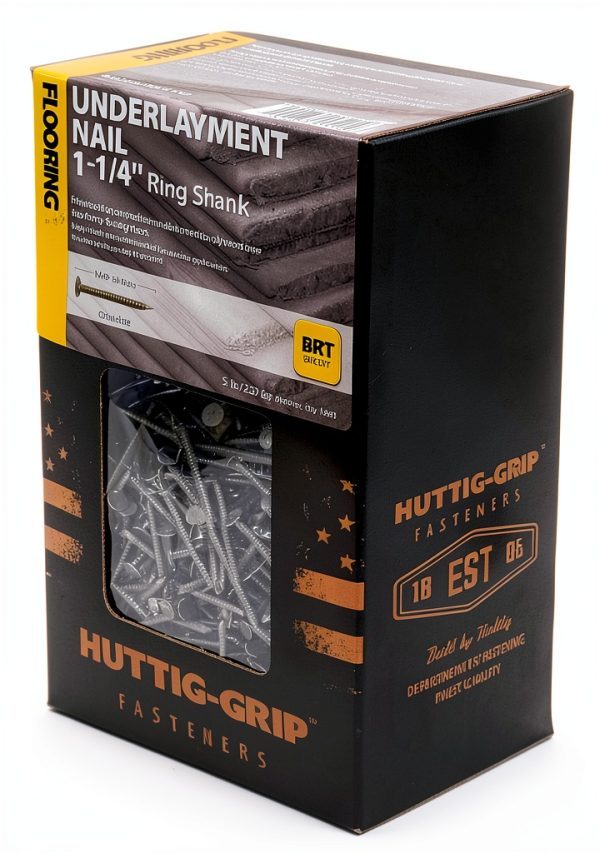 Huttig-Grip Underlayment Nail 1-1/4" Ring Shank Bright 5lb 1660pcs-2