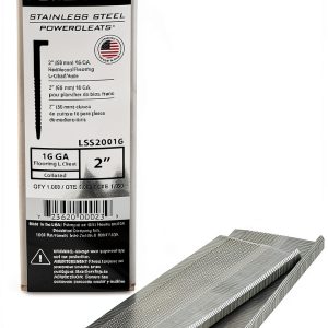 Powernail LSS20016 16 Gauge 2 Inch Length Stainless Steel L-Cleat Flooring Nails (Box of 1000)-0