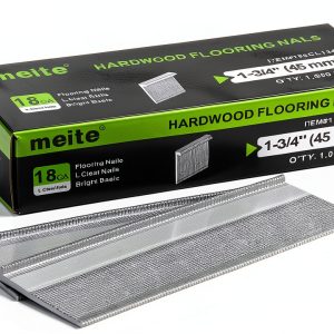 meite 18 Gauge Flooring Nails, 1-3/4 Inch 18GA L-Cleat Nails Hardwood Flooring Nails for Hardwood Installation, Compatible with 18GA Flooring Nailers (1000 Counts)-0
