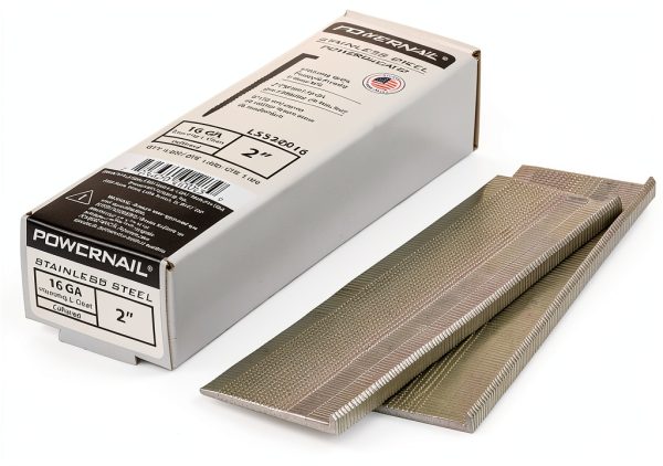 Powernail LSS20016 16 Gauge 2 Inch Length Stainless Steel L-Cleat Flooring Nails (Box of 1000)-1