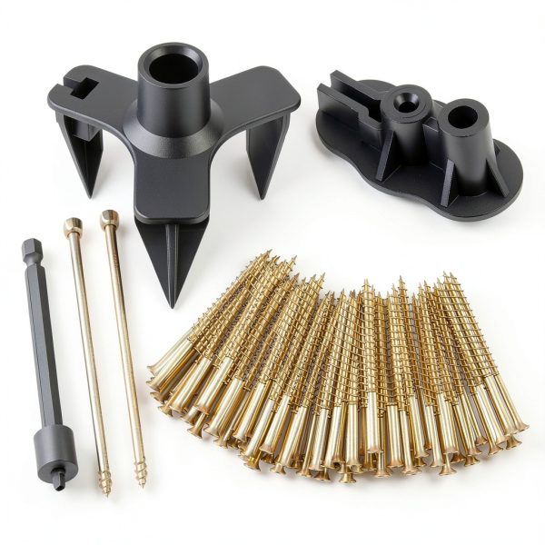 Squeaky Floor Repair kit-Fixes Wood, Carpet, Hardwood, Vinyl & Linoleum Floors & Stairs，Squeak no More Floor Repair kit Includes Drill Bits, Tripod Fixture,Screws（50）-0